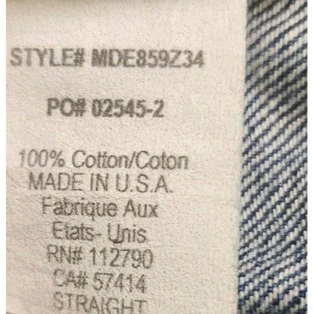True Religion Jeans Blue Made in USA Size 40 Heavy Brown Stitching Y2K